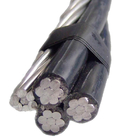 Aluminio aéreo del cable del paquete del LDPE del cable a dos caras XLPE de 6AWG 4AWG 2AWG ABC
